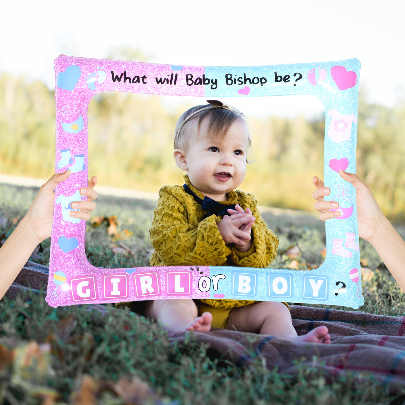 Photo Booth Frame - Opblaasbaar fotolijstje, lichtgewicht, voor douchefeestjes, onthulling,