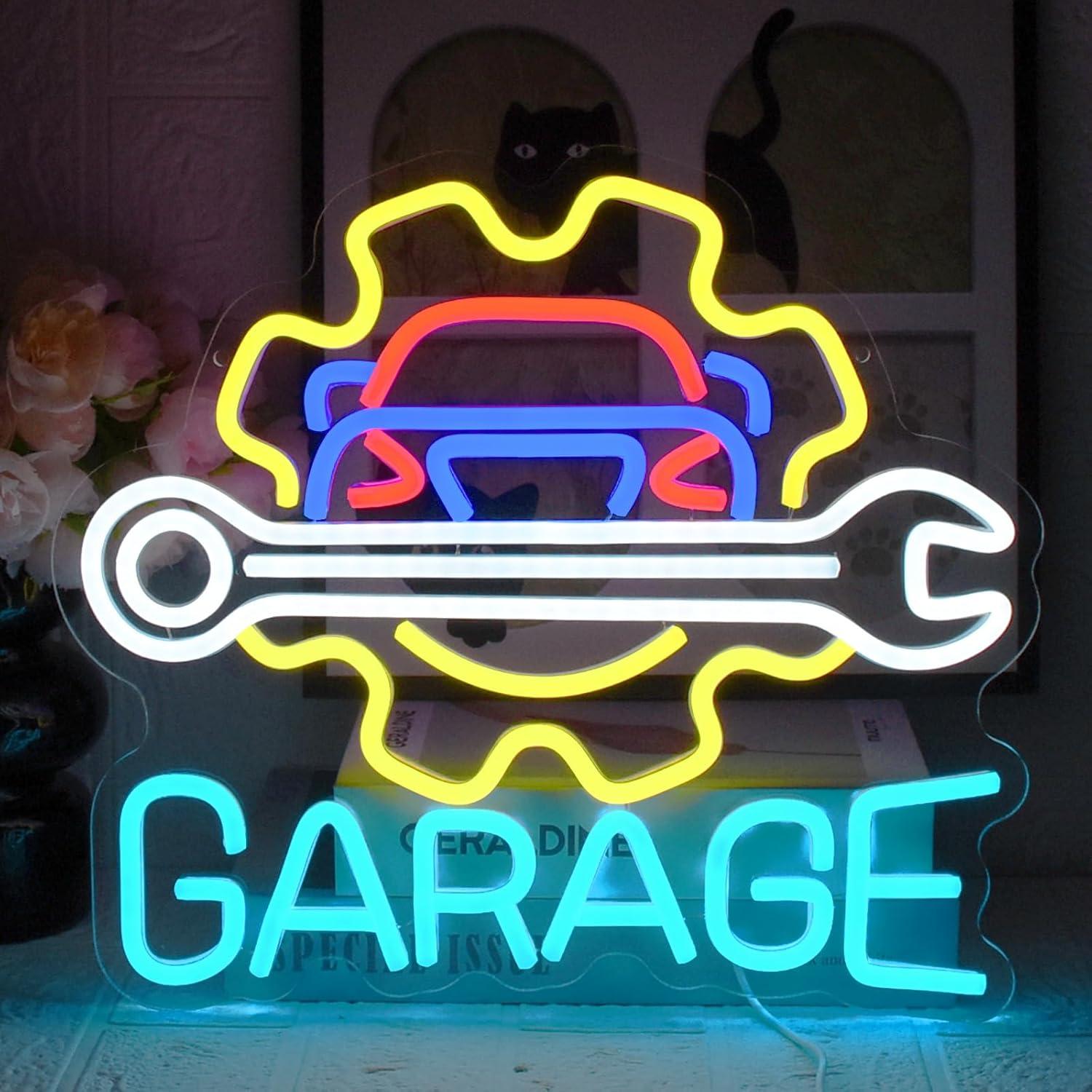 Neon Sign Party - Garage Neonbord USB-aangedreven LED dimbare neonverlichting