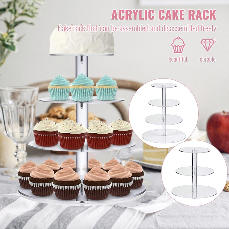 Cupcake Stand Tier - 1Pc 3/4/5 Tier Acryl Ronde Cupcake