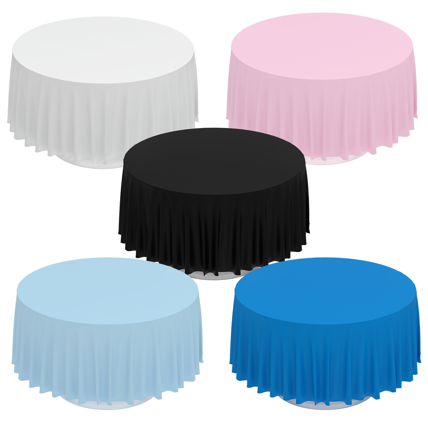 Table Cloth Disposable - Rond effen kleur tafelkleed 82 inch