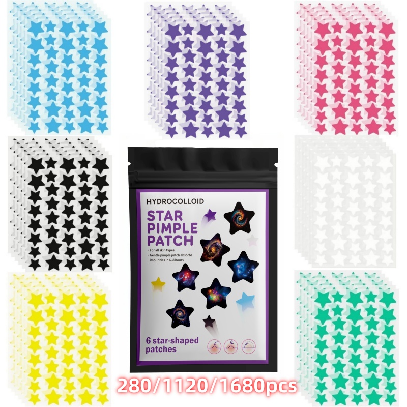 Event & Party Supply - 280/1120/1680PCS Hydrocolloïde acnepleister, gezichtsconcealer acnepleister Verbergt