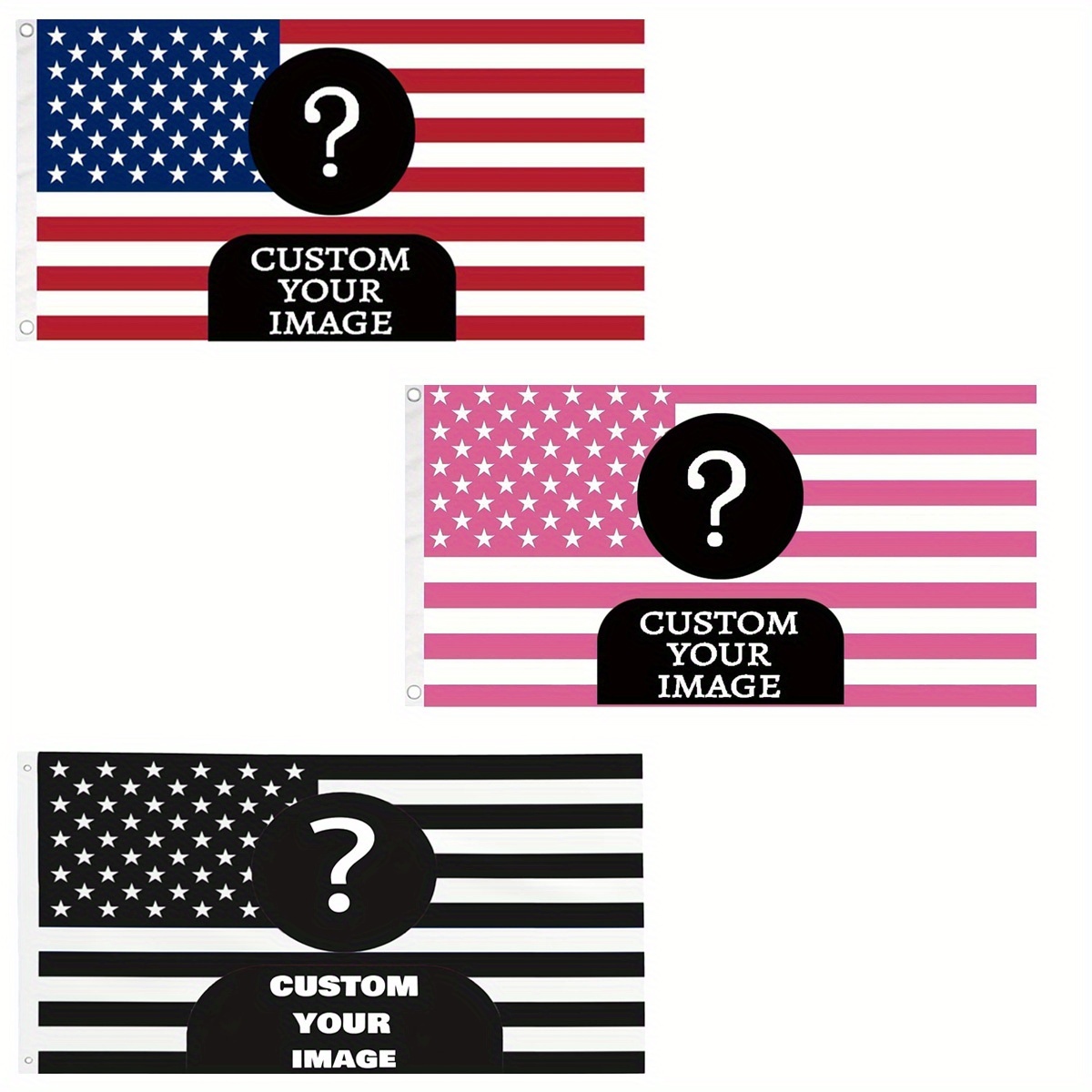 Event Party - 1pc aangepaste klassieke roze/zwarte Amerikaanse vlag,
