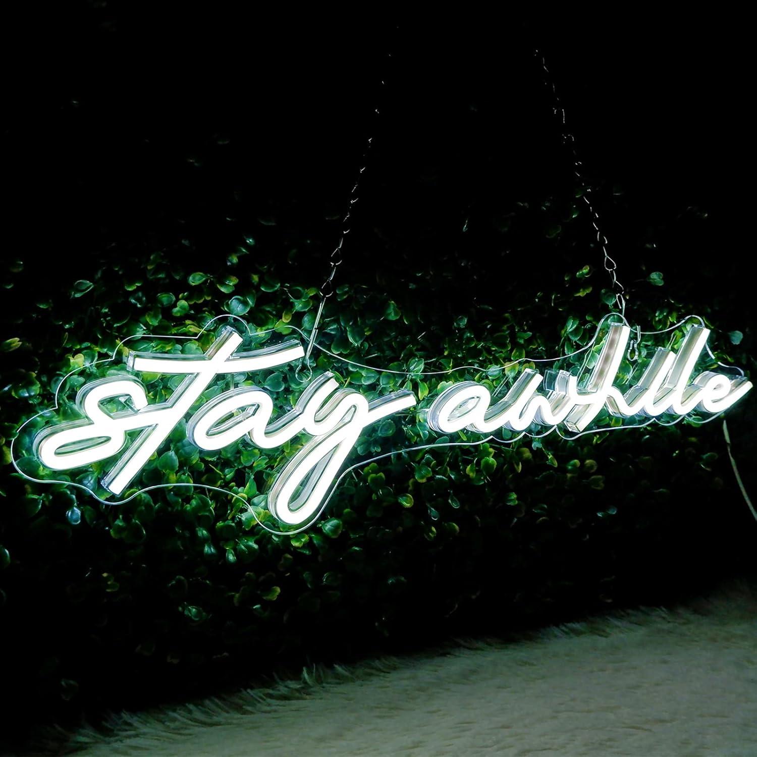 Neon Sign Party - Blijf een tijdje aanwezig Neonborden USB
