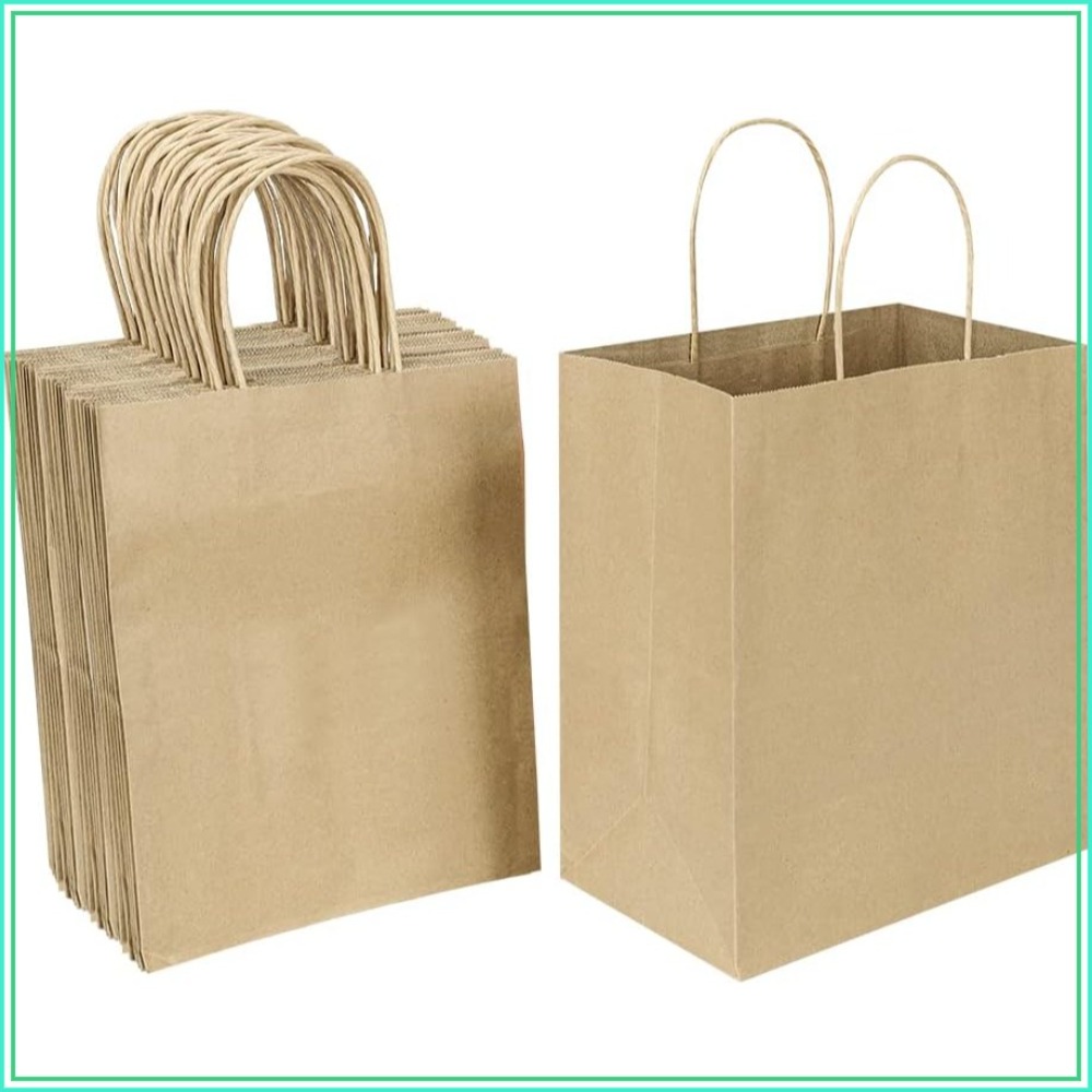 Party Favor Bag - 50 stuks 8x4,75x10 inch bruine kraftpapieren
