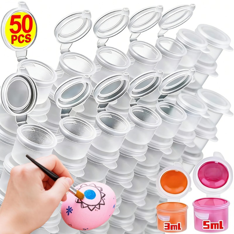 Plastic Cup 50Pcs - 10/30/50PCS Lege Verfpotten Mini Verfopslagbeker met
