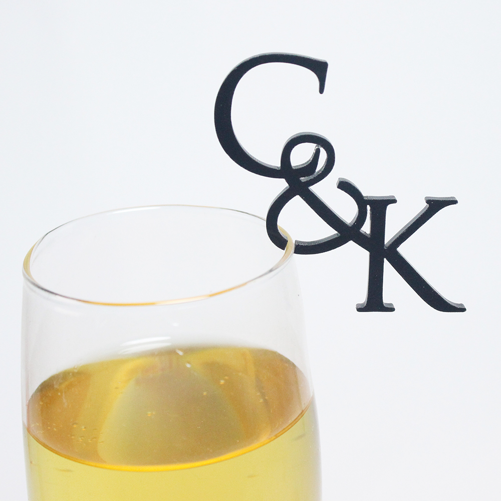 Centerpiece Stick - 15/40/100 stuks Gepersonaliseerde Bruiloft Initialen Tags