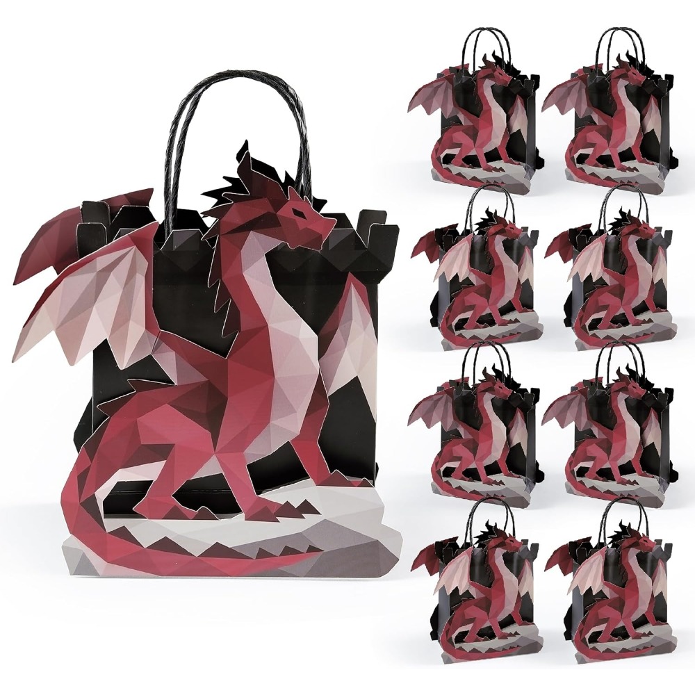 Party Favor Bag - Geometrische Draak Cadeautasjes Draak Middeleeuwse Feestzakjes