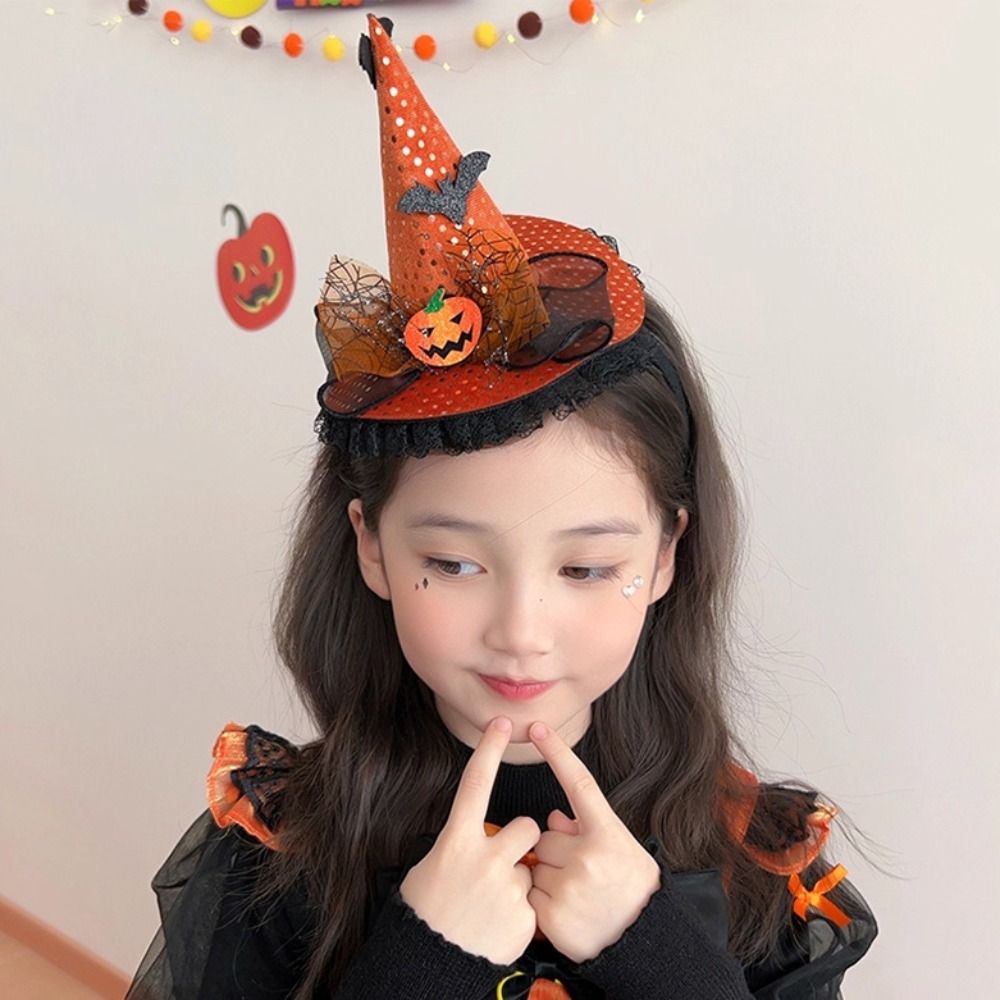 Party Hat Cone - Interessante Spider Halloween Heksenhoed Hoofdband Pompoen