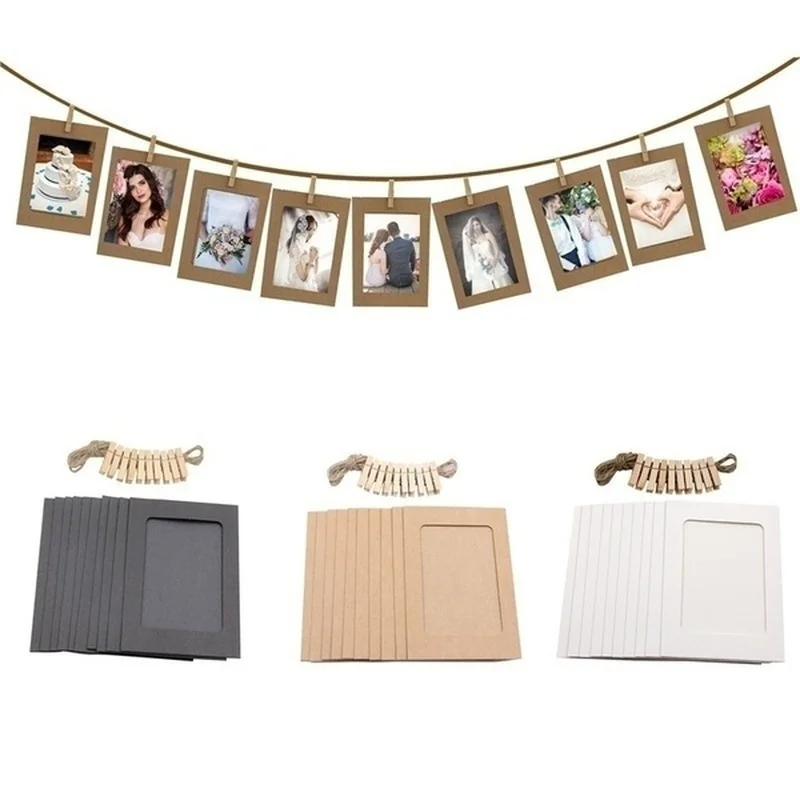 Photo Booth Frame - 10 stks/partij DIY Fotolijst Album Houten