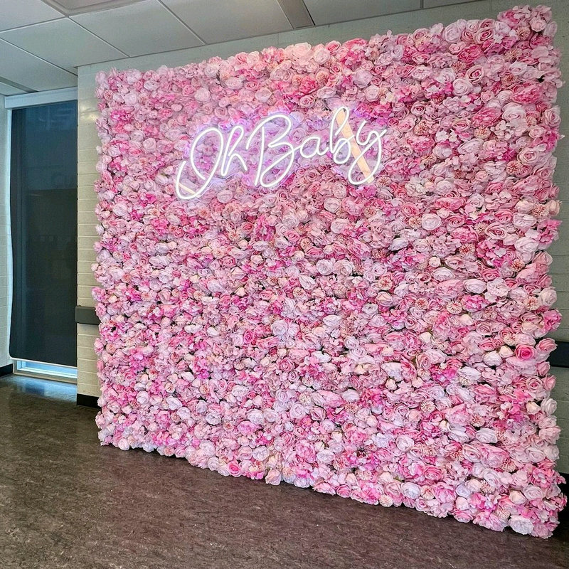 Flower Wall Panel - Paars Roze Kunstmatige Bloem Wandpanelen Voor