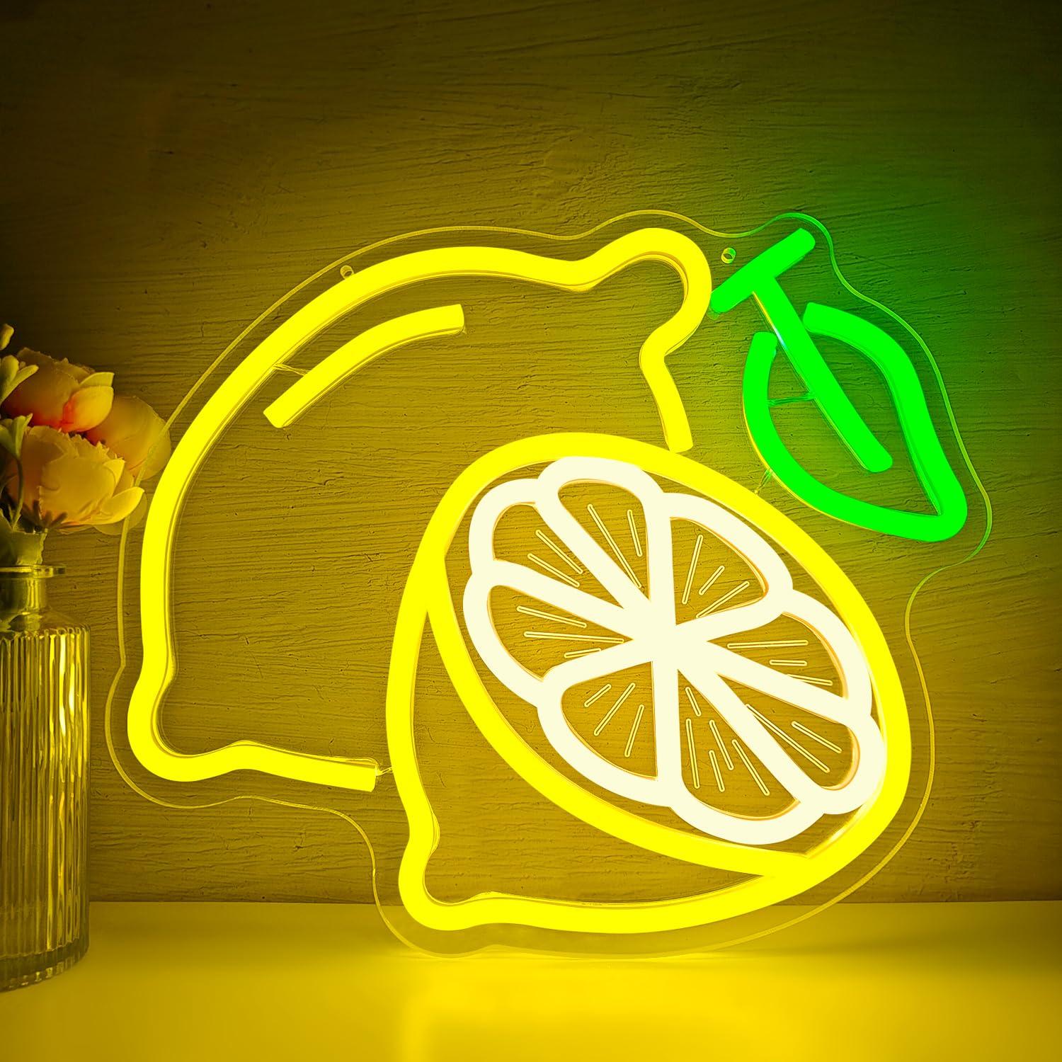 Neon Sign Party - Citroen Neon Lichtreclame Dimbare LED Verlichte
