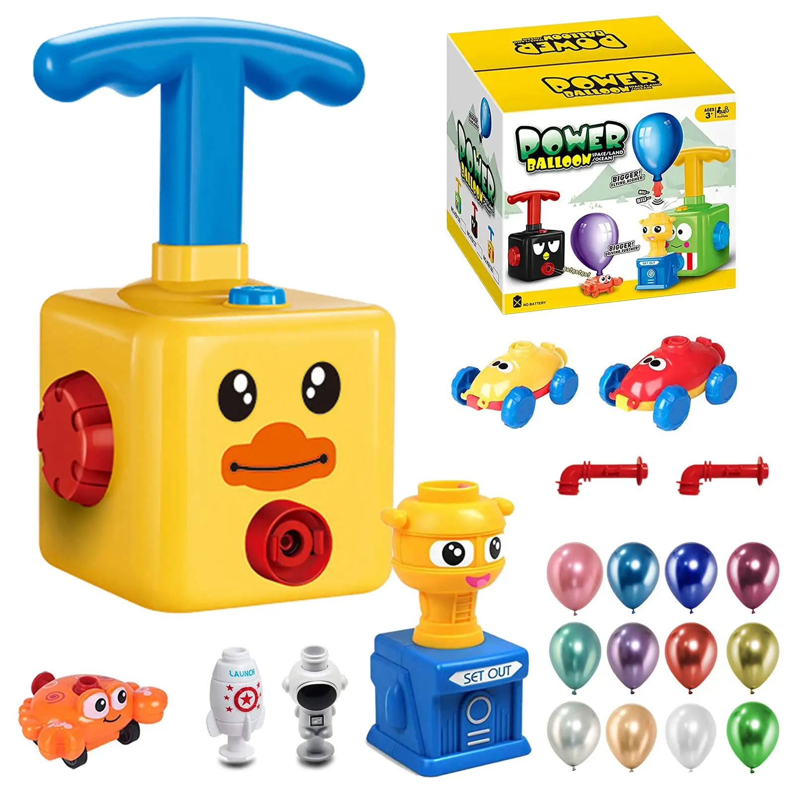 Balloon Pump Hand - Ballonwerper Kinderautospeelgoed Met Pomp Raketballon Feestartikelen
