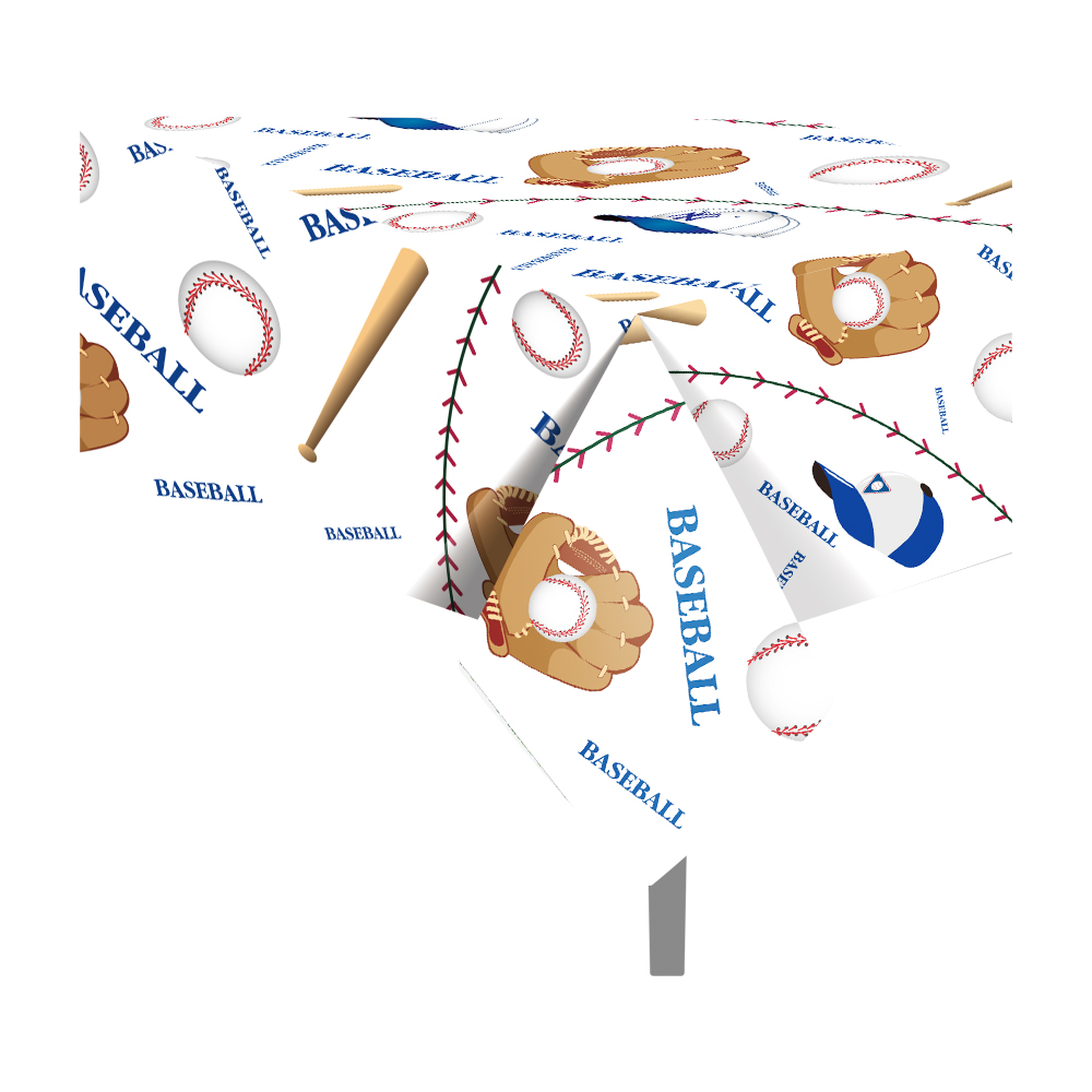Table Cloth Disposable - 130x220cm Honkbal Sport Wegwerp Tafelkleed Voor