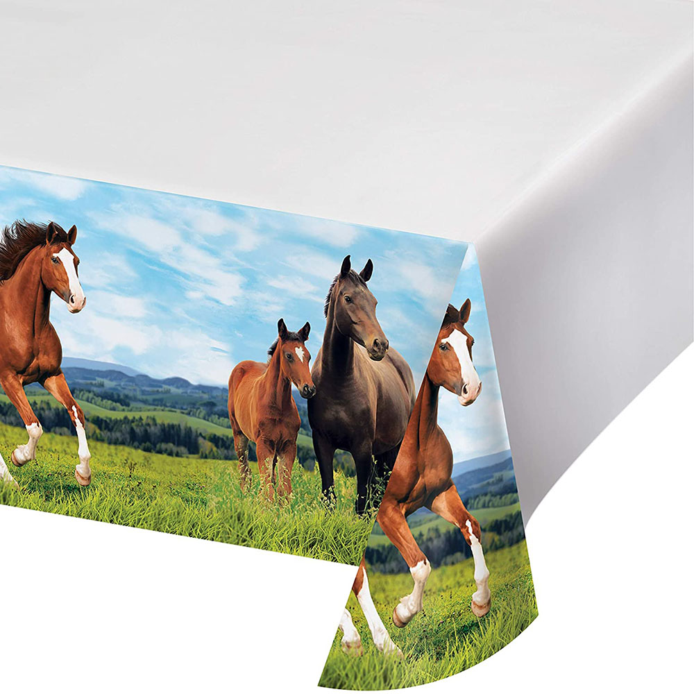 Table Cloth Disposable - 130x220 CM Wild Horse Tafelkleed Paardenraces
