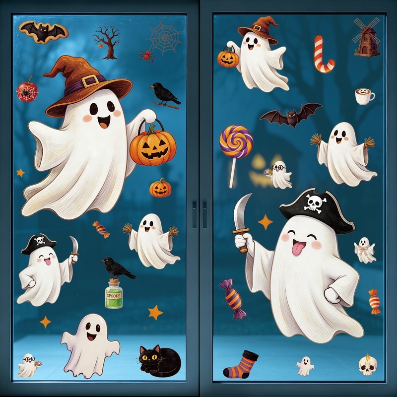 Party Event Supply Store - Halloween stickers snoepreep spook raamdecoratie statische