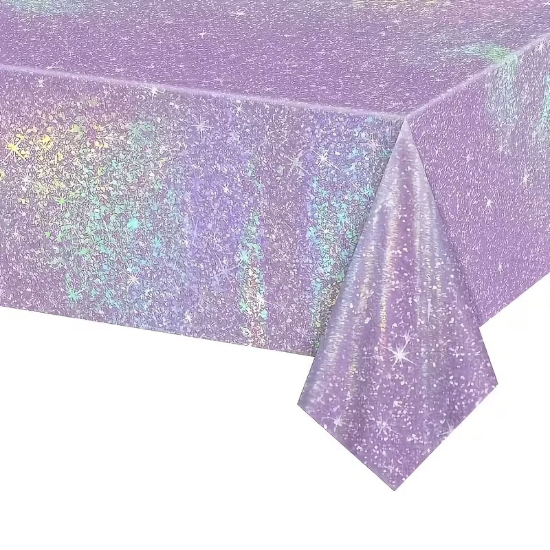 Table Cloth Disposable - 1/3pc Paars iriserend wegwerp tafelkleed Regenboog