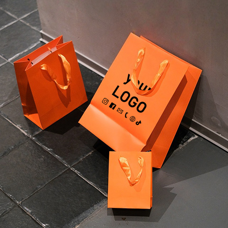 Event Party Shop - 10 stuks oranje kleding draagtassen vakantiefeest