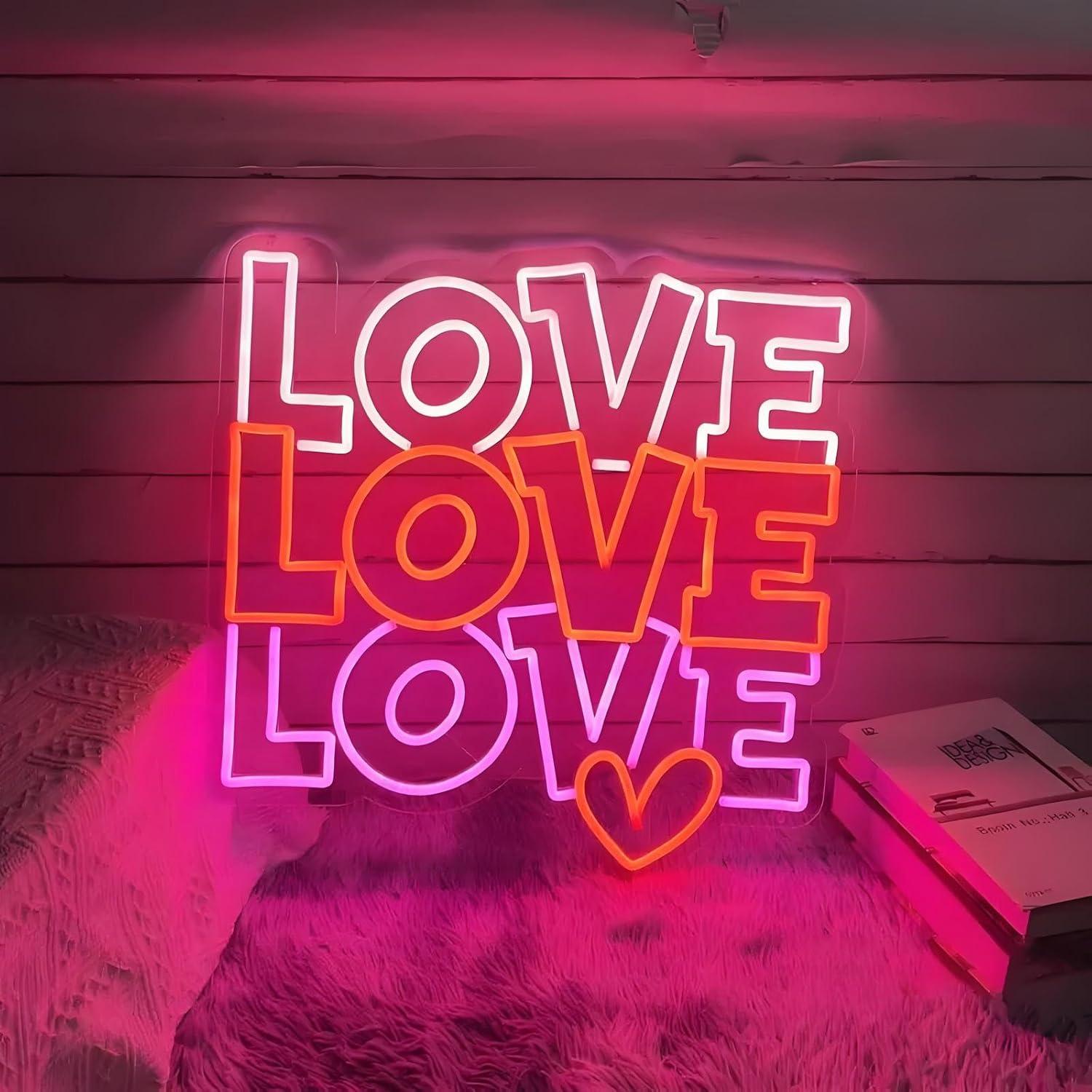 Neon Sign Party - Liefdes Neon Sign USB Dimbare LED
