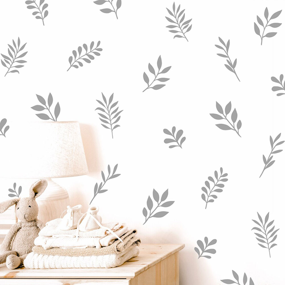 Flower Wall Panel - 41 stuks botanische blad muursticker speelkamer