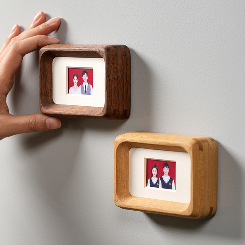 Photo Booth Frame - 3 '4' ID-fotolijst Magnetische koelkaststicker Zwart
