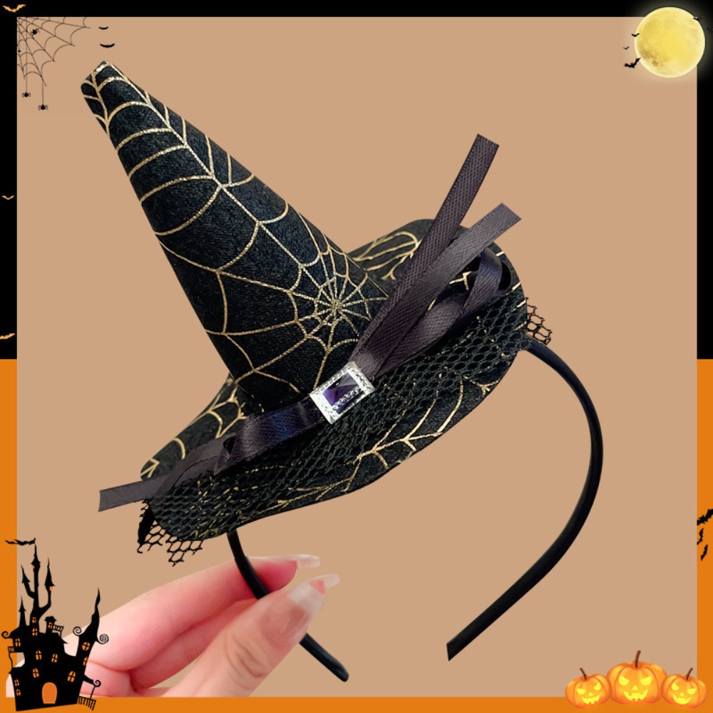 Party Hat Cone - Spider Halloween Heksenhoed Hoofdband Pompoen Sukll