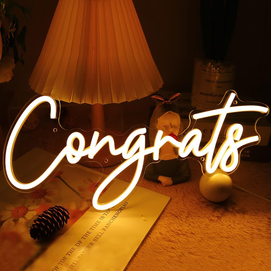 Gefeliciteerd Neon Sign USB Di - Neon Sign Party recensie en prijs