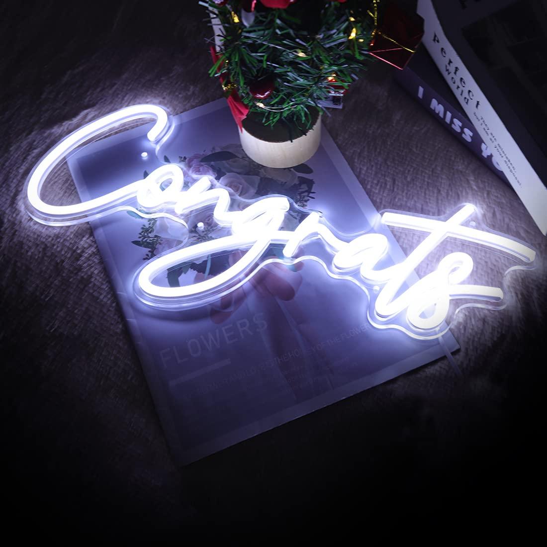 Gefeliciteerd Neon Sign USB Di - Neon Sign Party recensie en prijs