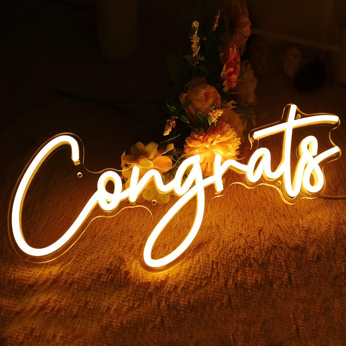 Gefeliciteerd Neon Sign USB Di - Neon Sign Party recensie en prijs