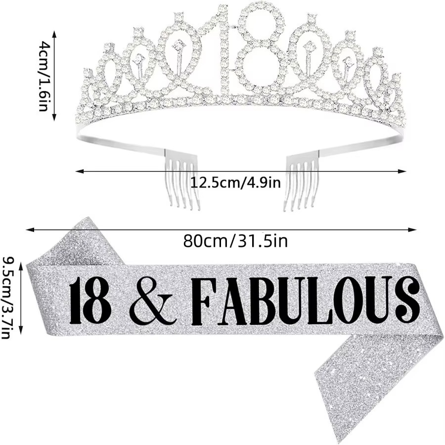 Glitter Zilverachtige Verjaard - Birthday Sash Glitter recensie en prijs