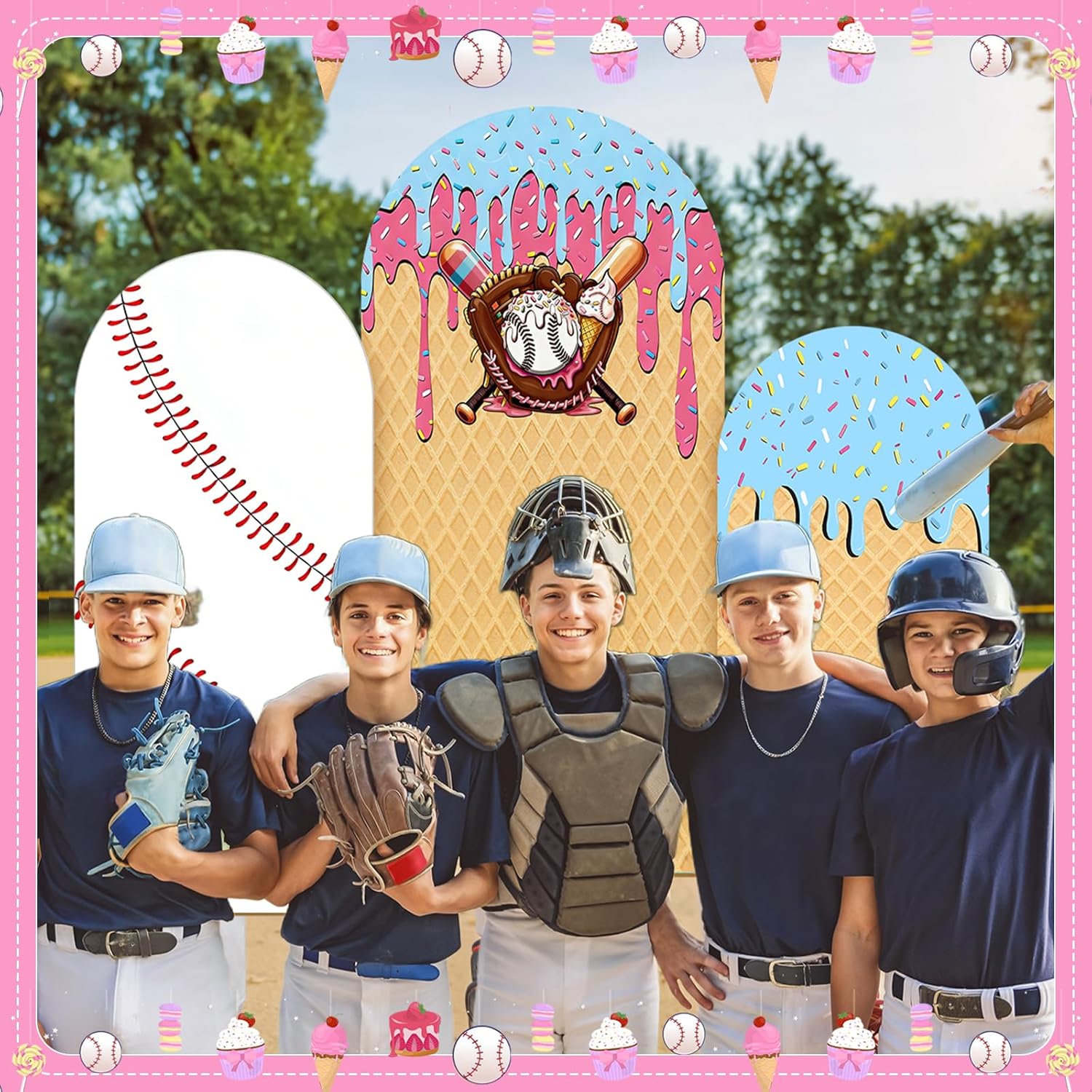 Honkbal IJs Drip Arch Achtergr - Dessert Table Backdrop recensie en prijs