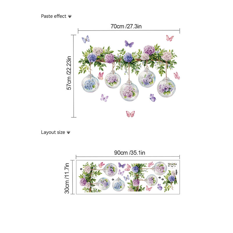 1 stuk hortensia bloemmuurstic - Flower Wall Panel recensie en prijs