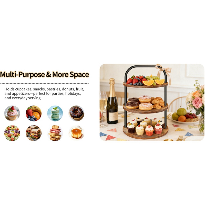 ABLN-Houten Cupcake Stand Dess - Cupcake Stand Tier recensie en prijs