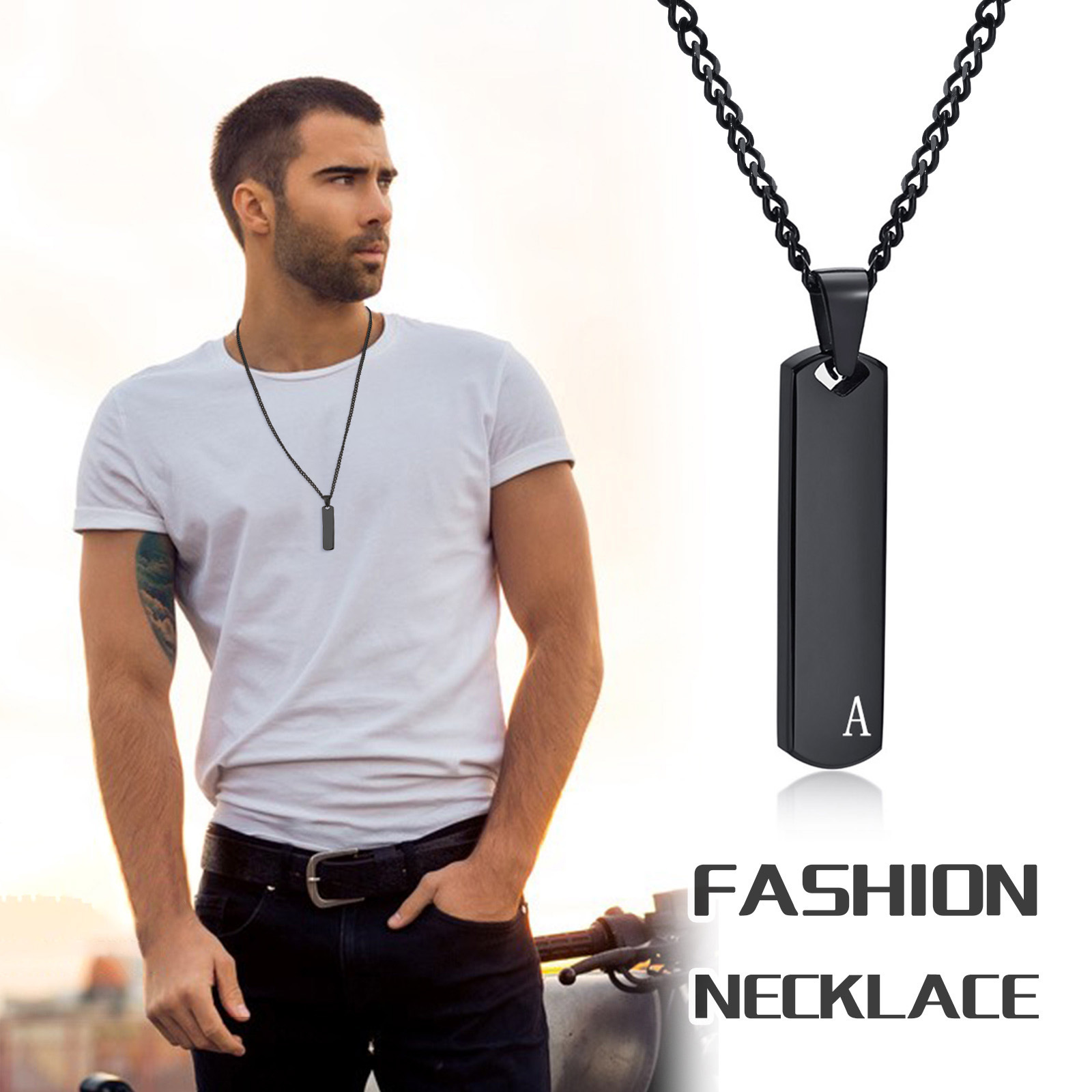 Vnox Initial Bar Ketting Voor  - Event Z recensie en prijs