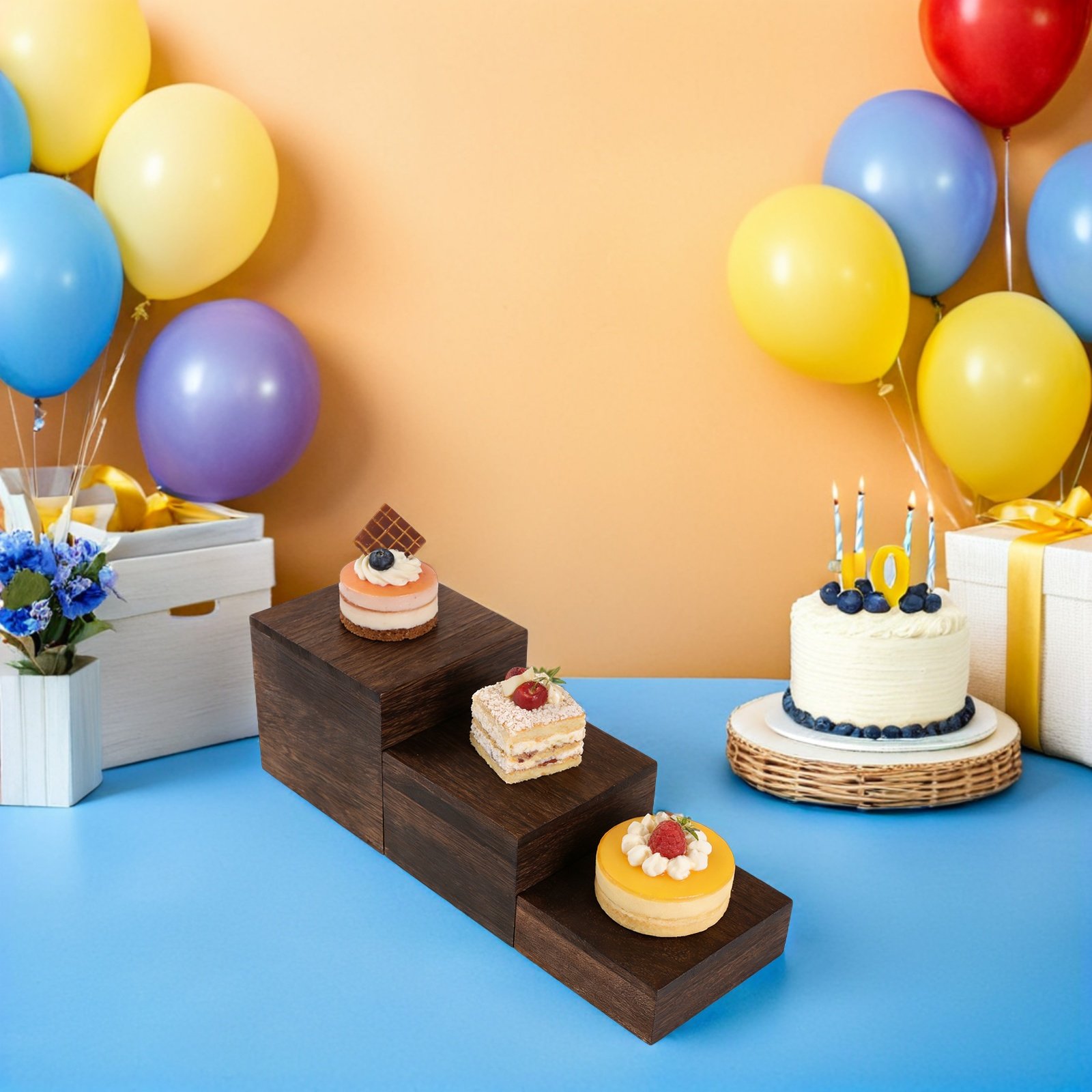 3-delige rustieke houten taart - Cupcake Stand Tier recensie en prijs