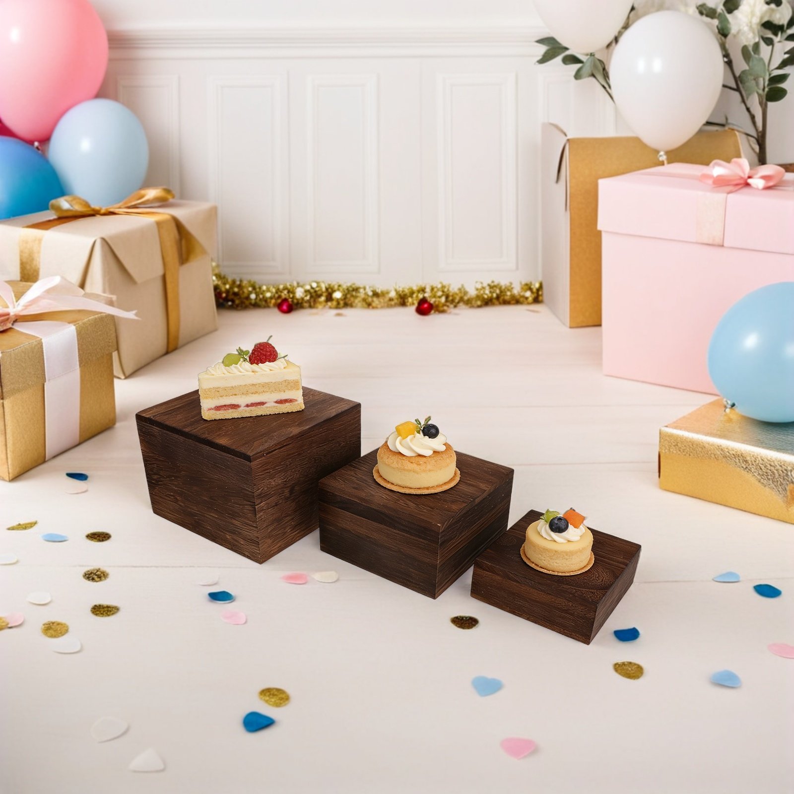 3-delige rustieke houten taart - Cupcake Stand Tier recensie en prijs