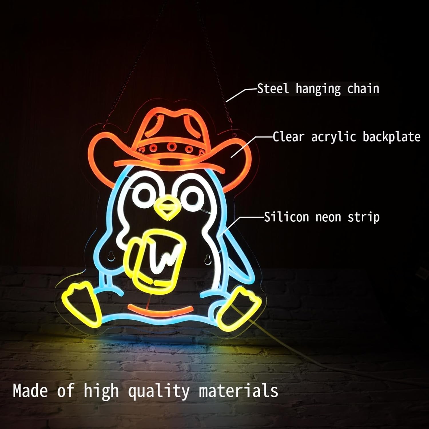 Pinguïn Neon Licht USB-aangedr - Neon Sign Party recensie en prijs