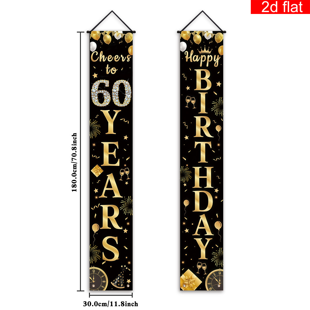 2D vlakke banner, coupletbanne - Party Banner Gold recensie en prijs