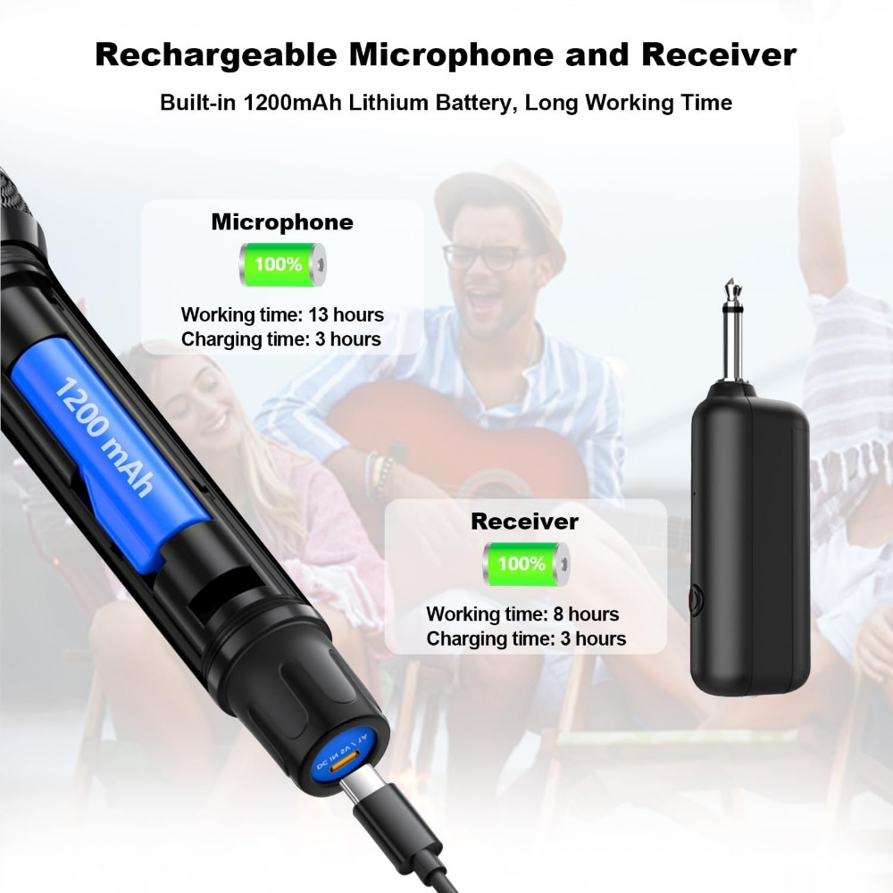 UHF Metalen Dubbele Handmicrof - Event & Party Supply recensie en prijs