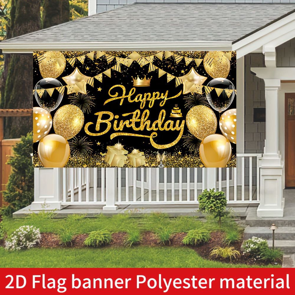Banner voor verjaardagsviering - Party Banner Gold recensie en prijs