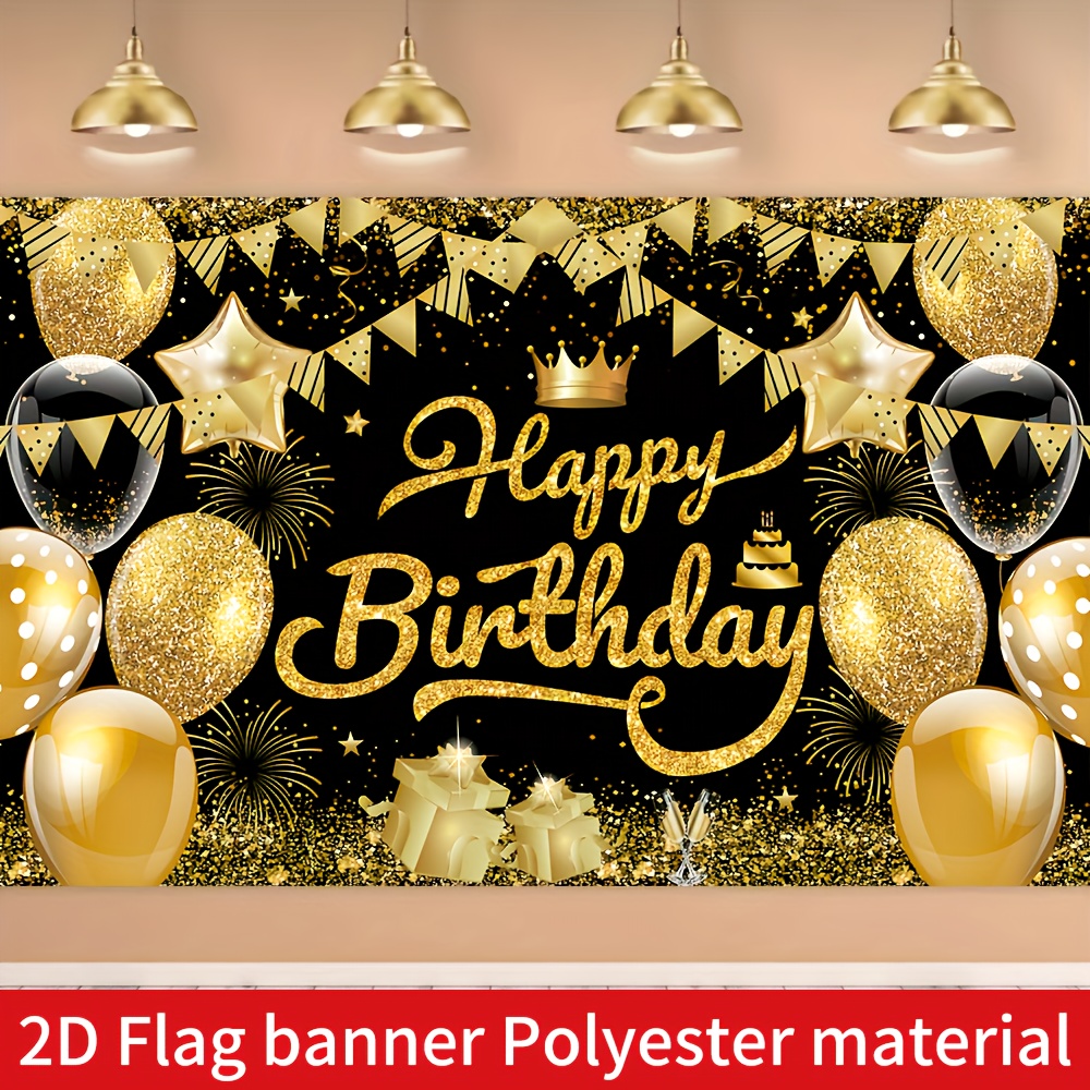 Banner voor verjaardagsviering - Party Banner Gold recensie en prijs