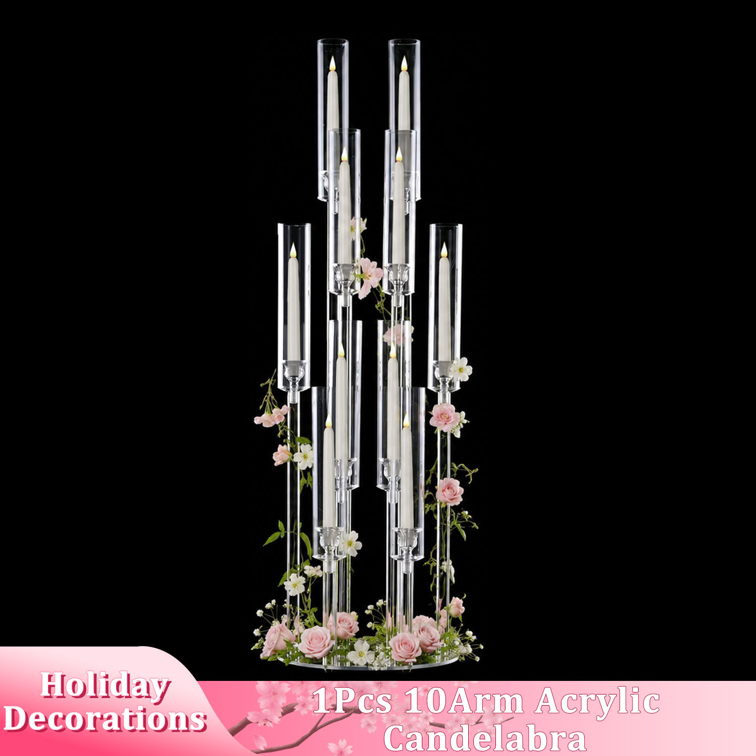 10-armige acryl kandelaar tafe - Centerpiece Stick recensie en prijs