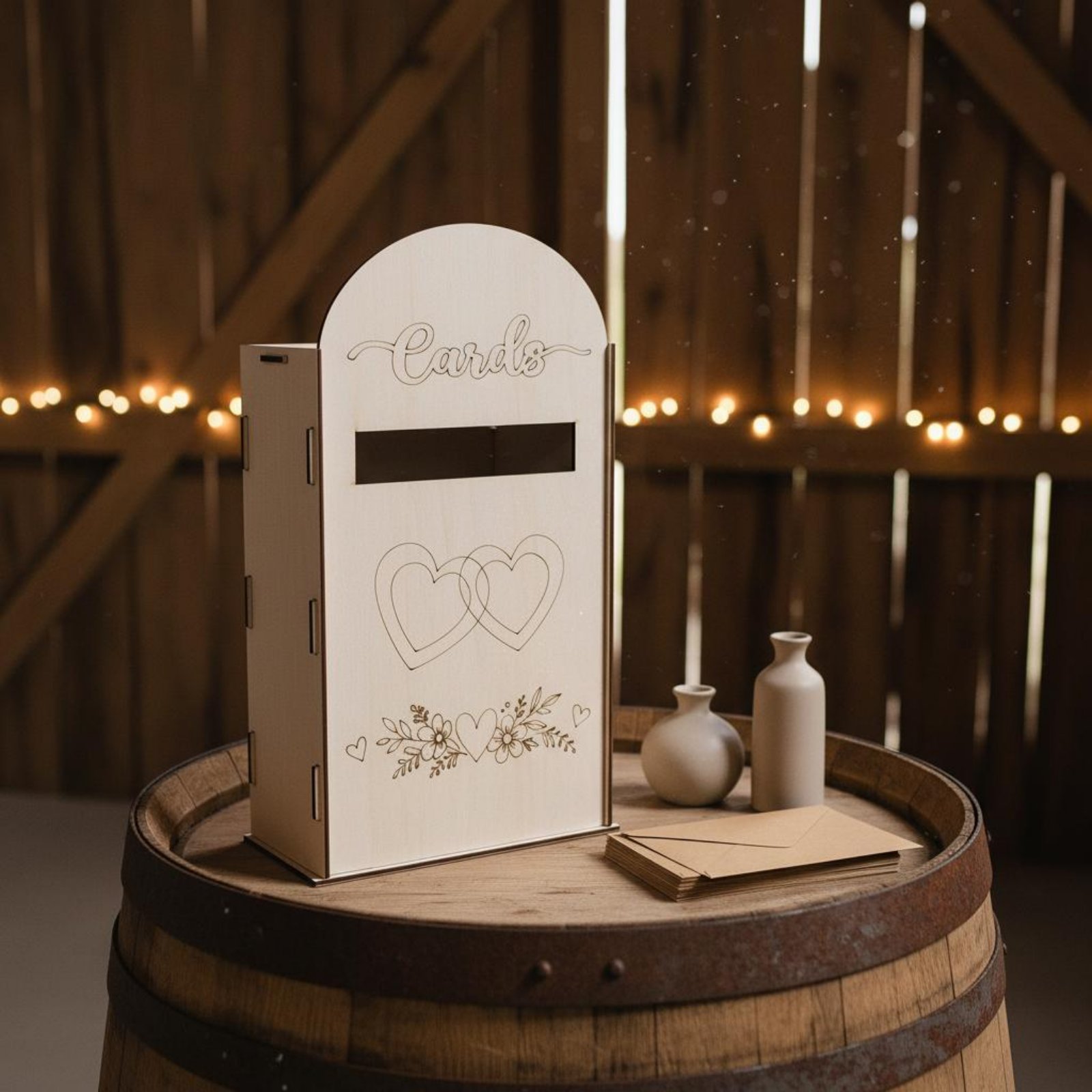 Houten trouwkaartendoos Laserg - Event Party Box recensie en prijs