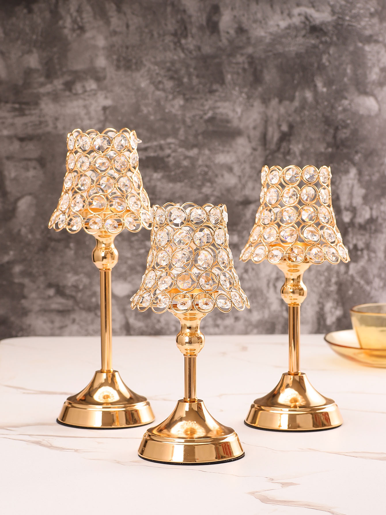 1pc gouden kristallen kaarsenh - Centerpiece Stick recensie en prijs