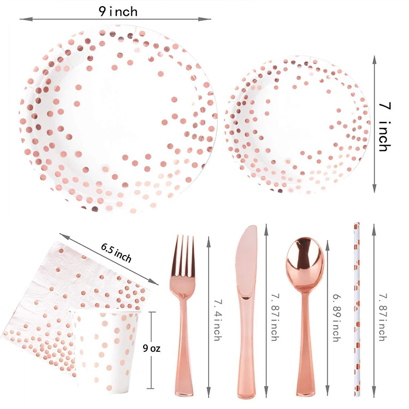 Rose Gold Party Servies Kit Ta - Table Cloth Disposable recensie en prijs