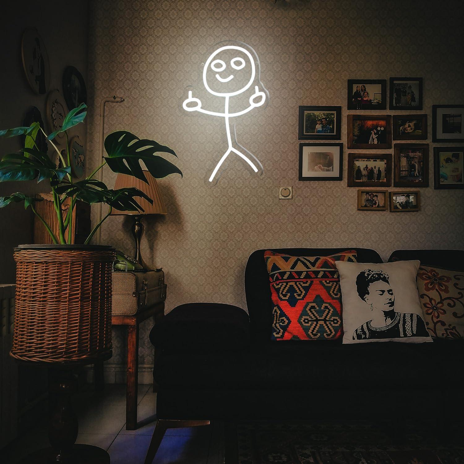 Grappige middelvinger stickman - Neon Sign Party recensie en prijs