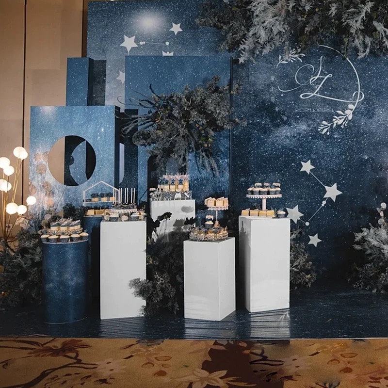 Witte kolomvormige bloemenvaas - Dessert Table Backdrop recensie en prijs