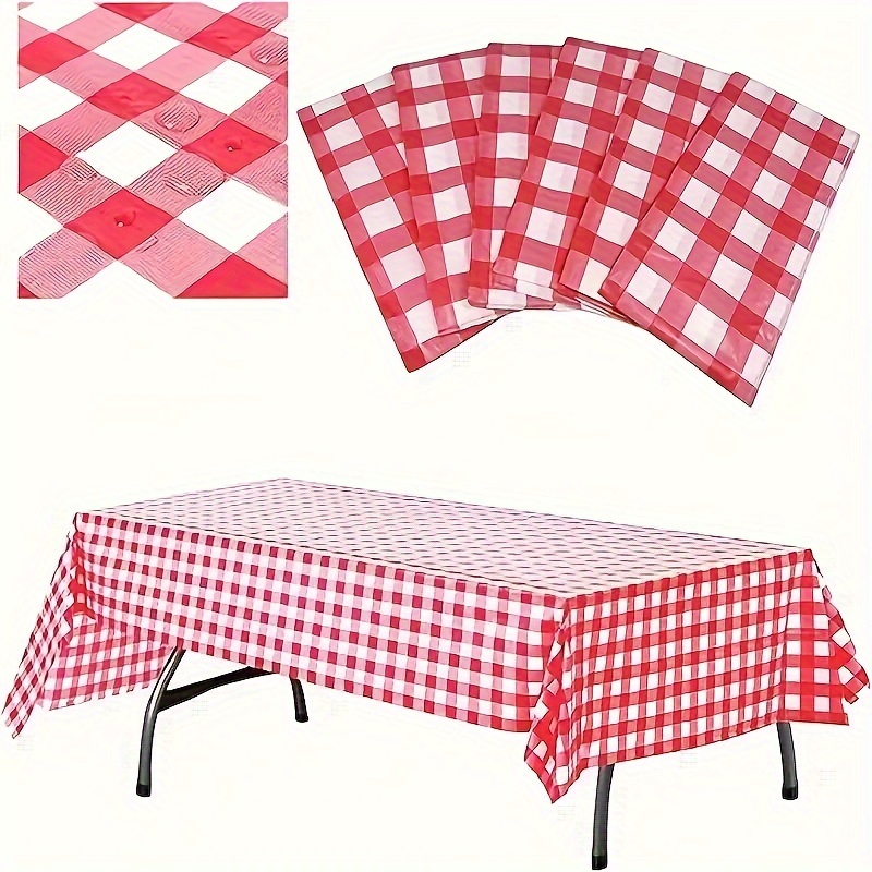 10st PE geruite tafelkleed rec - Table Cloth Disposable recensie en prijs