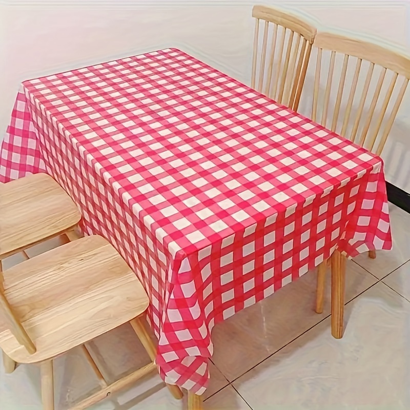 10st PE geruite tafelkleed rec - Table Cloth Disposable recensie en prijs