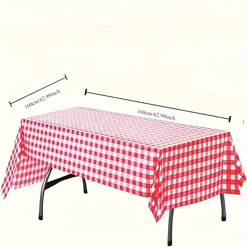 10st PE geruite tafelkleed rec - Table Cloth Disposable recensie en prijs