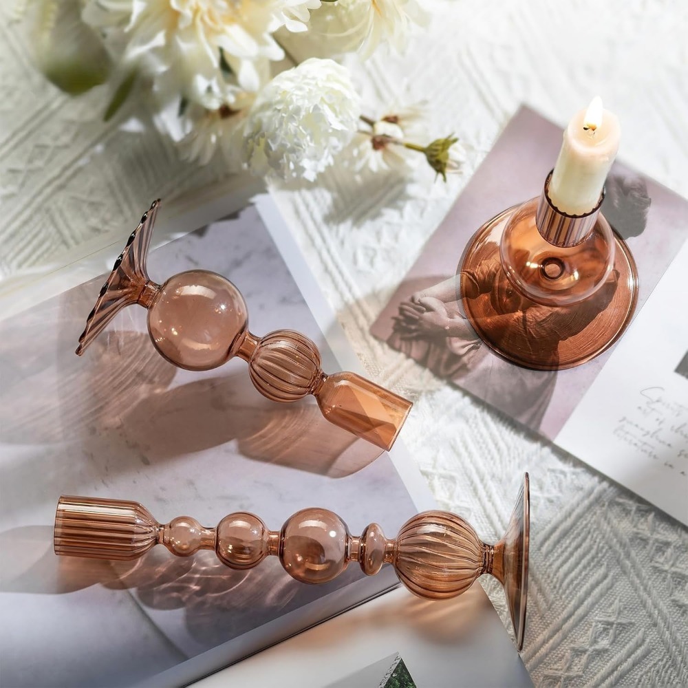 Glazen kaarsenhouder met kerst - Centerpiece Stick recensie en prijs